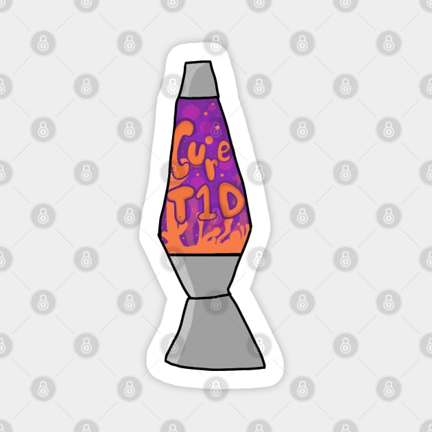 Cure T1D Lava Lamp Sticker by CatGirl101